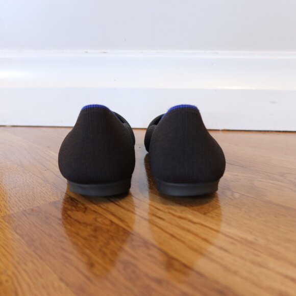 Rothy's The Point II Pointed Toe Flat shoes 8 black knit comfy 8 sustainable - Picture 7 of 7